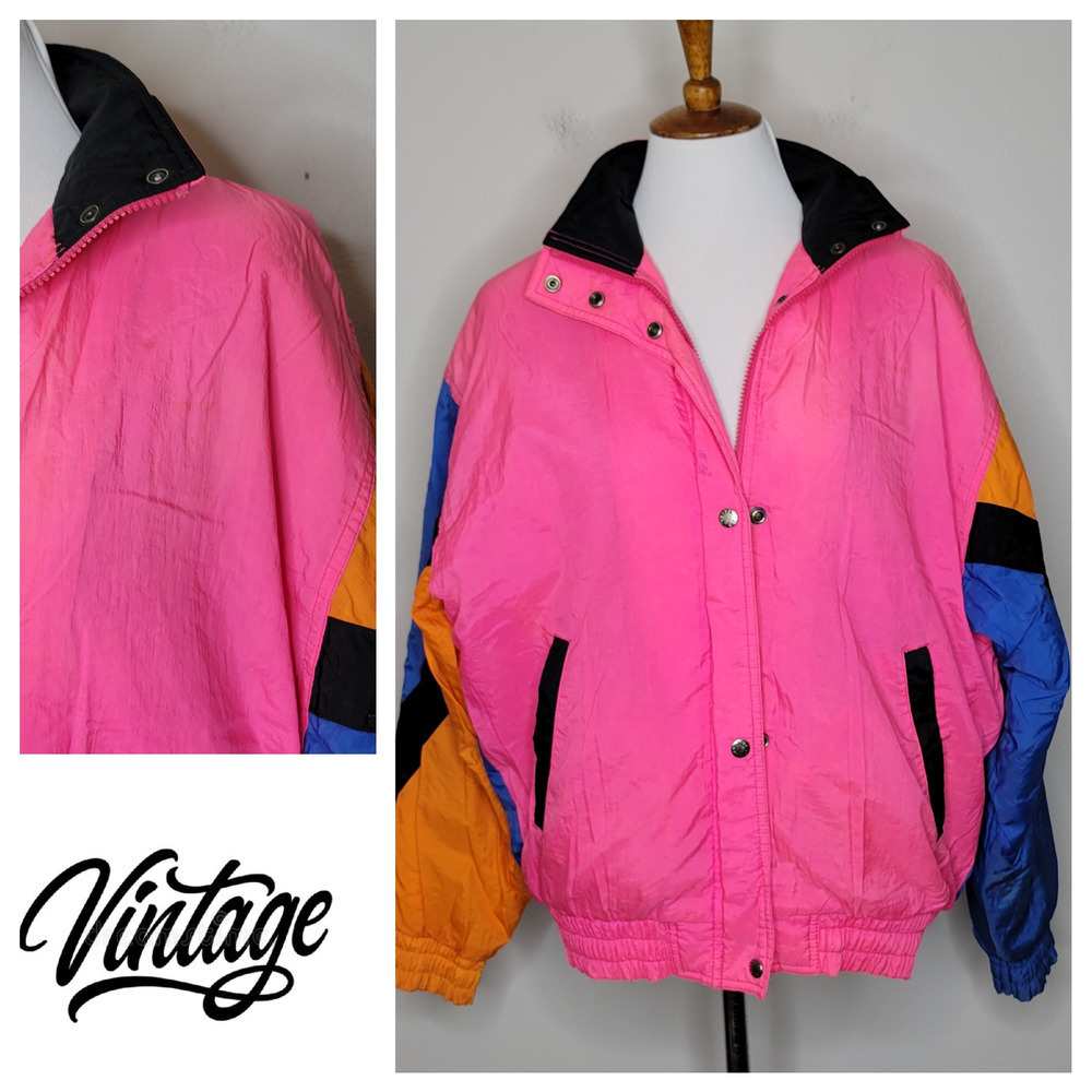 Vintage Rock Creek Retro Colorblock Puffer Jacket Size Medium‎